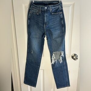 👖Arizona Jean Co Distressed Ripped 90s Straight Leg Jean Size 7 S M